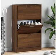 vidaXL Schuhschrank vidaXL Schuhschrank Braun Eichen-Optik 63x24x103 cm...