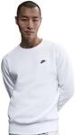 Sweatshirt NIKE SPORTSWEAR "M NK CLUB BB CREW", Herren, Gr. XXL, wei&szlig; (wei&szlig;,