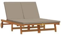 vidaXL Gartenliege Sonnenliege Massivholz Braun, 1 St.