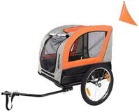 Flamingo Fahrradhundeanh&auml;nger Fahrradanh&auml;nger Jolene grau/orange