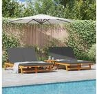 vidaXL Gartenliege vidaXL Sonnenliege Braun 125 x 200 x 84 cm Massivholz Akazie