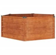 furnicato Hochbeet Rostig 129x129x45 cm Cortenstahl