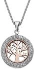 Zeeme Kette mit Anh&auml;nger Silber 925 zweifarbig mit Lebensbaum-Motiv