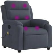 vidaXL Massagesessel, Relaxsessel Dunkelgrau Samt