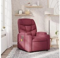 vidaXL Sessel vidaXL Massagesessel Weinrot Stoff