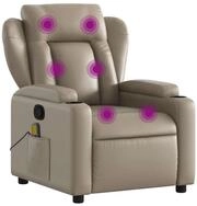vidaXL Sessel Massagesessel Cappuccino-Braun Kunstleder (1-St)
