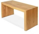 holz4home&reg; Sitzbank Massivholzbank Eiche mit Baumkante I Echtholz Holzbank ohne