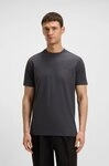 BOSS GREEN Rundhalsshirt Tee mit gummiertem Kontrast-Logo