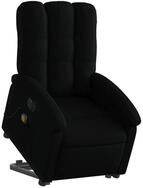 vidaXL Sessel Elektrischer Massagesessel mit Aufstehhilfe Schwarz Stoff (1-St)