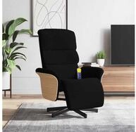 vidaXL Sessel vidaXL Massagesessel mit Fu&szlig;teil Schwarz Stoff