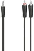 Hama Klinken-Cinch-Kabel, 3,5-mm-Klinken-Steck.-2 Cinch-Steck., 1,5m,Stereo