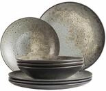 Tafelservice M&Auml;SER "Carellia", grau, 8, Geschirr-Sets, Tafelservice
