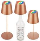 Briloner Leuchten LED Tischleuchte Akku Flaschenaufsatz Leuchte kabellos 3-in1