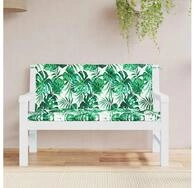 vidaXL Sitzkissen vidaXL Gartenbank-Auflagen 2 Stk. Blattmuster 120x50x7cm