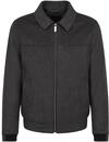 Blouson BUGATTI, Herren, Gr. 46, grau (dunkelgrau), 60% Wolle, 35% Polyester, 5%