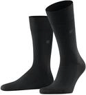 Socken BURLINGTON "Leeds", Herren, Gr. 40, schwarz, Baumwollmischung, unifarben,