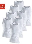 Clipper Unterhemd (8-St) aus Doppelripp, Tanktop, Unterziehshirt