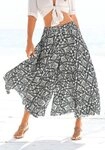 LASCANA Hosenrock mit Alloverdruck, Culotte, extraweites Bein, luftige Sommerhose