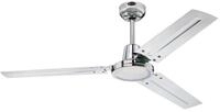 Westinghouse Deckenventilator Deckenventilator Industrial Chrom mit Wandschalter
