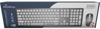 Mediarange Set Bluetooth, Funk Maus und Tastatur 4 Tasten kabellos wei&szlig; MROS135