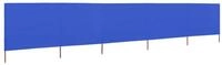 vidaXL Sonnensegel, 5-teiliges Windschutzgewebe 600 x 120 cm Azurblau