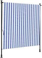 vidaXL Markise 200 x 270 cm Au&szlig;enrollo Blau und Wei&szlig; 200x270 cm Stoff und...