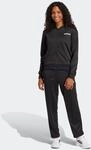 Trainingsanzug ADIDAS SPORTSWEAR "ESSENTIALS LINEAR", Damen, Gr. XS, schwarz,