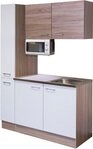 Flex-Well Pantryk&uuml;che Samoa, Gesamtbreite 130 cm, mit Apothekerschrank und