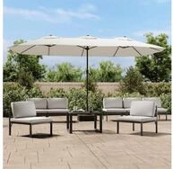 vidaXL Markise vidaXL Doppelsonnenschirm Sandwei&szlig; 449x265 cm