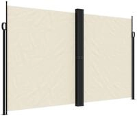 vidaXL Seitenmarkise Sichtschutz Windschutz Ausziehbar Creme 200x600 cm