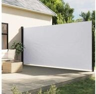 vidaXL Markise vidaXL Seitenmarkise Ausziehbar Wei&szlig; 220x500 cm