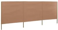 vidaXL Sonnensegel, 3-teiliges Windschutzgewebe 400 x 80 cm Taupe