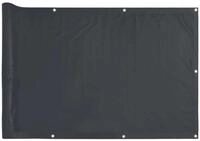 vidaXL Gartenzaun Balkon-Sichtschutz Anthrazit 400x75 cm PVC, (1-St)