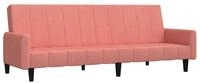 vidaXL Sofa Schlafsofa 2-Sitzer Rosa Samt, 1 Teile