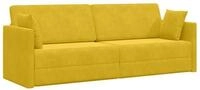 vidaXL Bett Boden-Sofa-Bett Gelb 213 x 70 x 77 cm Samt (1-tlg)