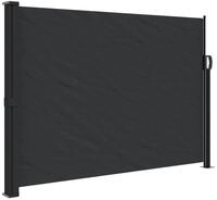 vidaXL Seitenmarkise Sichtschutz Windschutz Ausziehbar Schwarz 140x600 cm