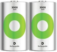 Gp D Mono Akku NiMH 3000 mAh RECYKO, 1.2V, 2er GPRCK300D143C2 Akku