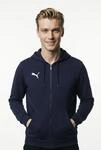 Kapuzensweatjacke PUMA "TEAMGOAL CASUALS HOODED JACKET", Herren, Gr. M, blau (puma