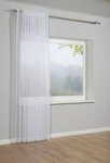 GARDINIA Gardine Schal mit Gardinenband Voile Uni (1 St), verdeckte Schlaufen,
