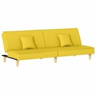 vidaXL Sofa Schlafsofa Hellgelb Stoff