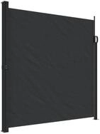 vidaXL Seitenmarkise Sichtschutz Windschutz Ausziehbar Schwarz 200x600 cm