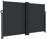 vidaXL Seitenmarkise 140 x 600 cm Seitenmarkise Ausziehbar Schwarz 140x600 cm