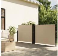 vidaXL Markise Seitenmarkise Ausziehbar Beige 120x1200 cm