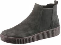 Chelseaboots GABOR, Damen, Gr. 36, grau (dunkelgrau), Veloursleder, unifarben, Schuhe