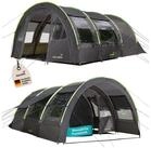 Skandika Tunnelzelt Kemi 4 Campingzelt mit 2 dunklen Schlafkabinen, Personen: 4,