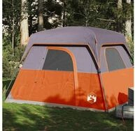 vidaXL Kuppelzelt, Campingzelt 4 Personen Orange Wasserdicht