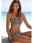 s.Oliver B&uuml;gel-Bandeau-Bikini-Top Kanto, im Animal-Design schwarz 42