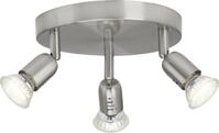 Brilliant LED Deckenstrahler Brilliant 3er Spot Rondell Loona eisen &Oslash; 18 cm, Inkl.