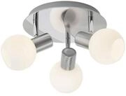 Brilliant Deckenstrahler Tiara, ohne Leuchtmittel, Spotrondell 3flg eisen/wei&szlig;