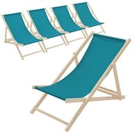 ECD Germany Gartenliege Holz Liegestuhl Beachstuhl klappbarer Strandstuhl...